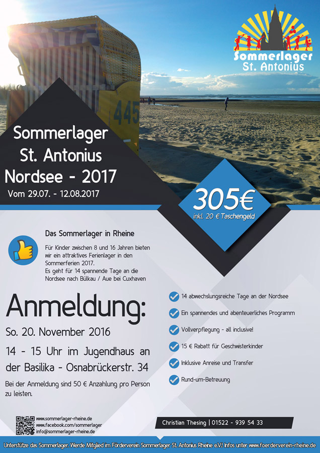 Sommerlager Rheine Nordsee 2017